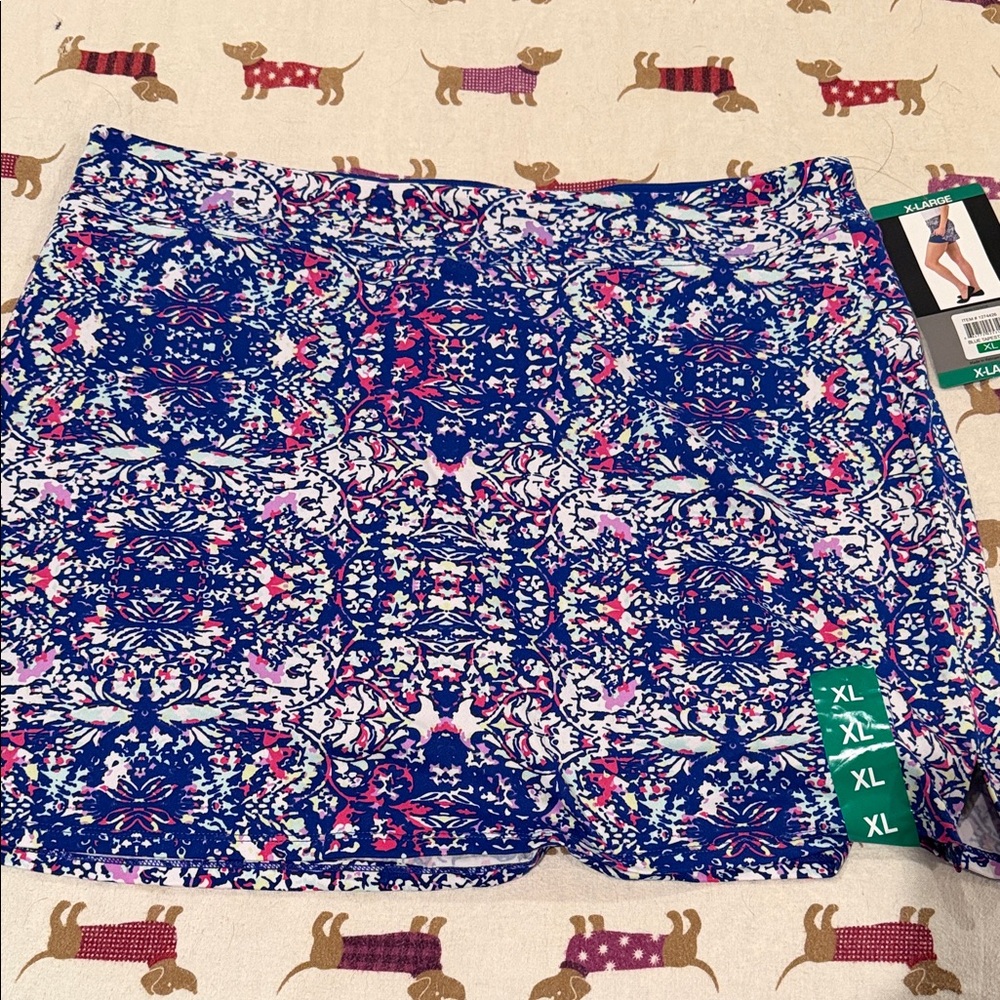 Tranquility by Colorado Clothing Blue and Pink Mini Skirt